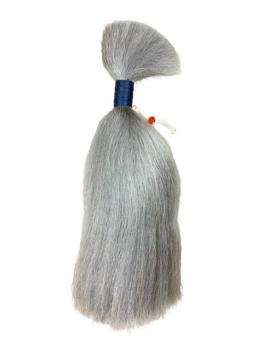 100 g Büffelhaar 30 cm - blaugrau