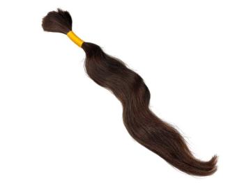 Europäischer Schnitthaar-Zopf, remy, single drawn, 35 cm