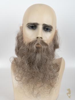 Vollbart mit passendem Schnurrbart, lang