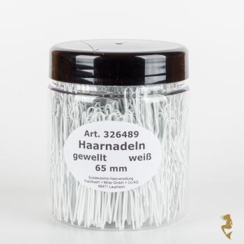 Haarnadeln, gewellt - weiss