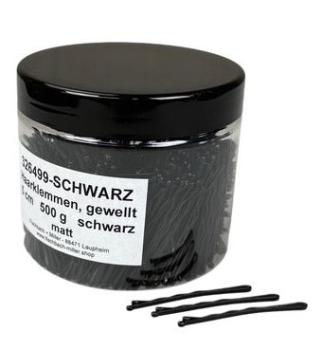 Haarklemmen, gewellt, 5 cm - matt