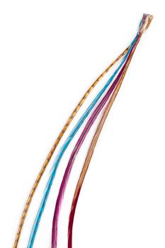 Feather-Extensions - with bonding tip, colourful