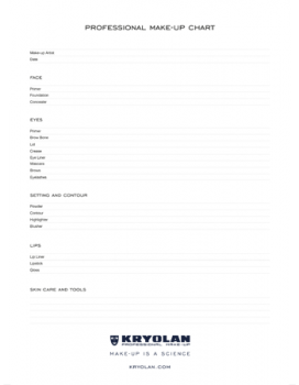 Professional Make-up Charts - Deutsch