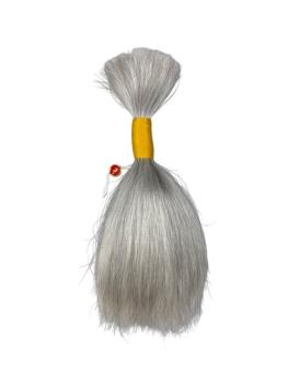 30 g Angorahaar (Mohair) 20 cm - glatt - grau