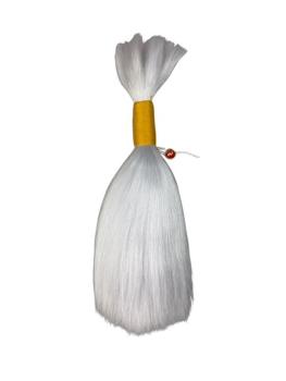 56 g Angorahaar (Mohair) 20 cm - glatt - weiss