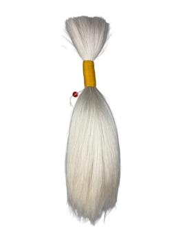 64 g Angorahaar (Mohair) 30 cm - glatt - weiss