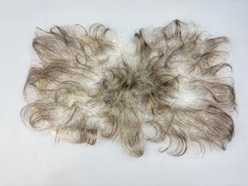 Chest Hair Toupee, grey - human hair