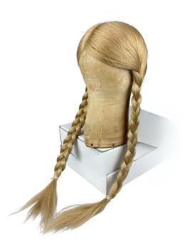 Puppen-Perücke, Echthaar - Größe 33 cm