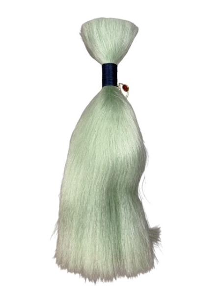 100 g Büffelhaar 30 cm - helles türkis