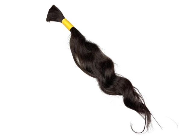 Europäischer Schnitthaar-Zopf, remy, single drawn, 35 cm