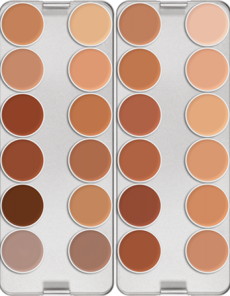 Rubber Mask Grease Palette 24 Colors - 80 ml - Hautfarben