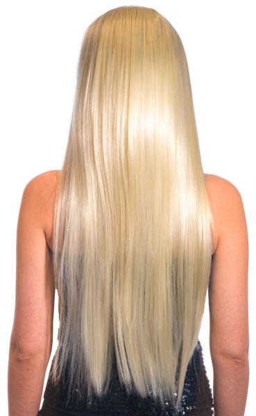 Wig with long hair, staight - blonde