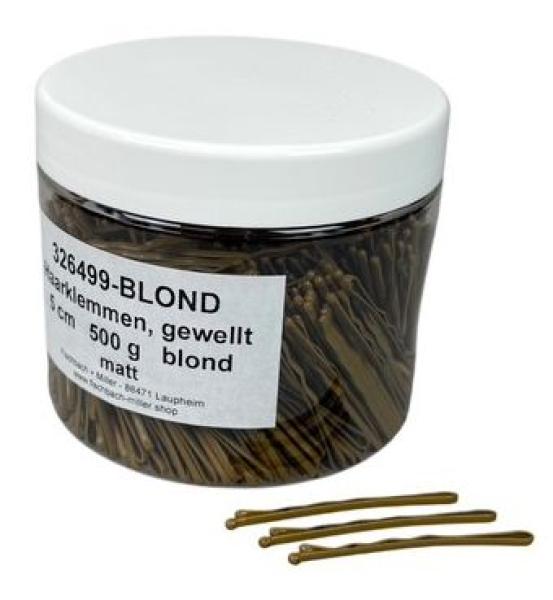 Hair-Grips, wavy, 5 cm - matt