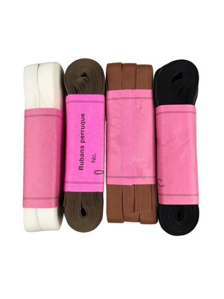 4 x Perlon Tubular Wig Band, 10 mm Wide