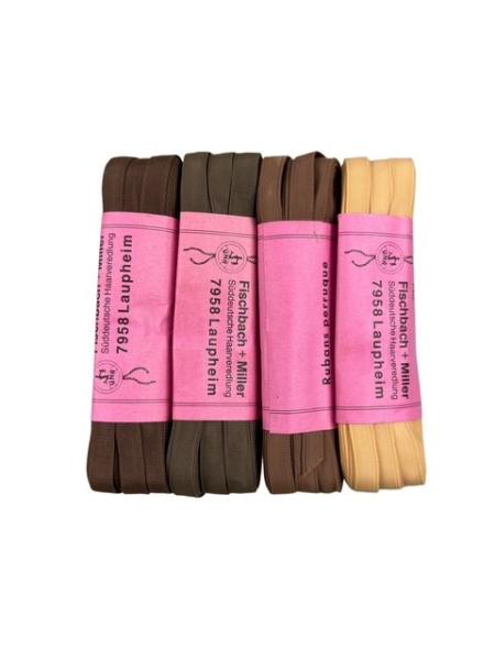 4 x Perlon Tubular Wig Band, 7 mm Wide