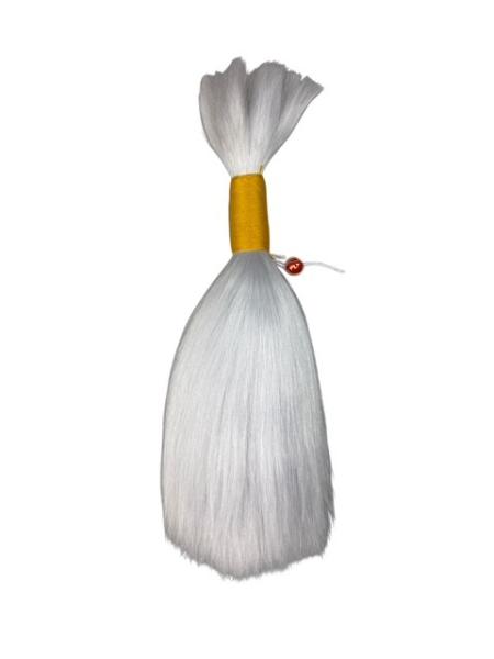 50 g Angorahaar (Mohair) 25 cm - glatt - weiss