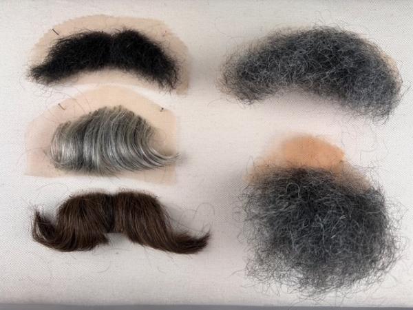 Beards made of human hair - handknotted - set 36
