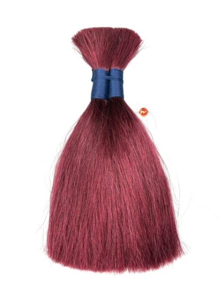 100 g Büffel-Bauchhaar - glatt, Haarlänge 20 cm