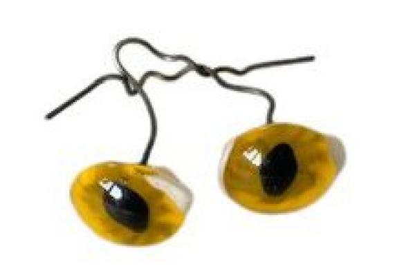 Glas-Tieraugen, auf Draht, 18 mm