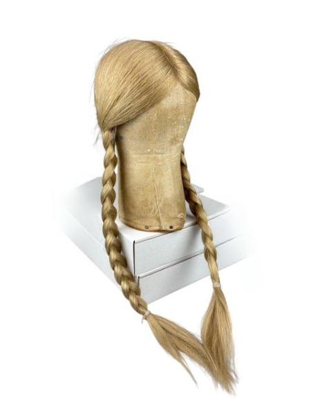Puppen-Perücke, Echthaar - Größe 33 cm