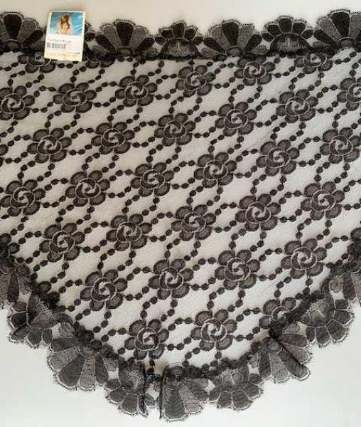 original spanischer Mantilla, dreieckig, ca. 55x110 cm
